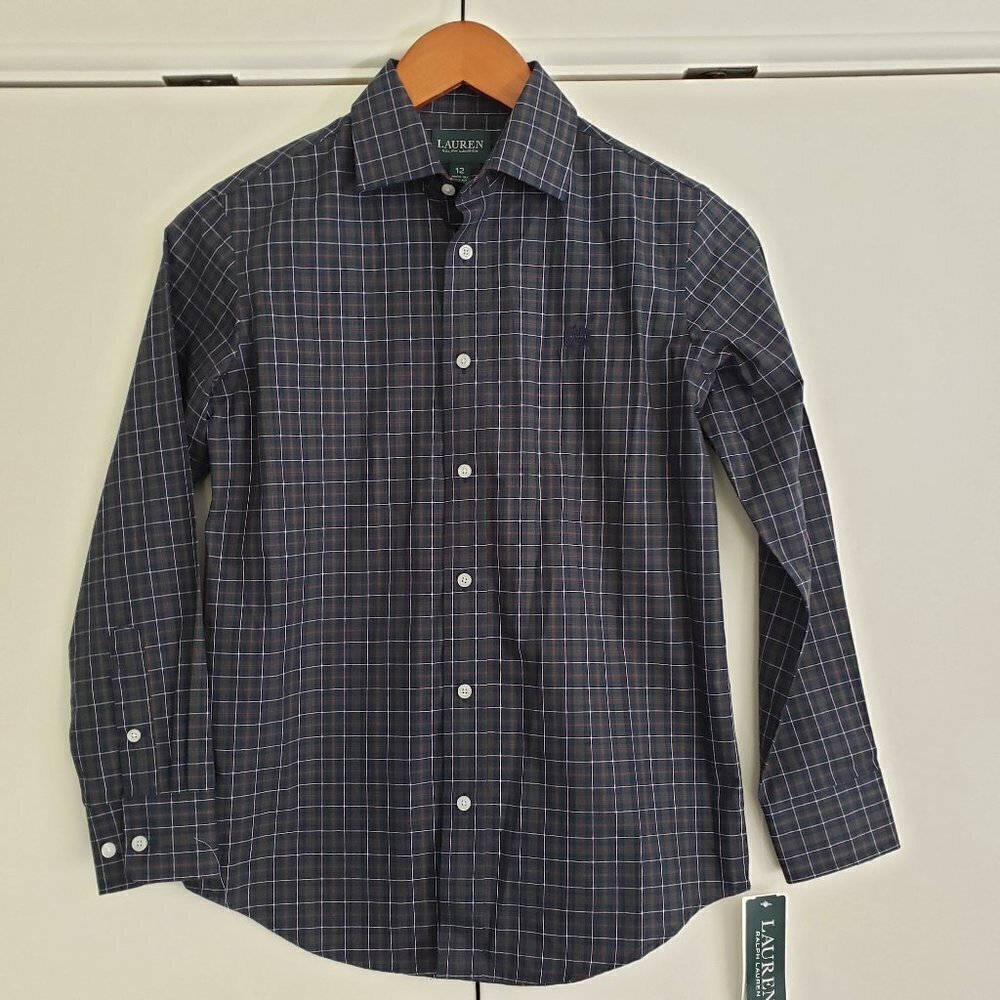 NWT - Ralph Lauren Plaid Button Down Shirt - Size 12